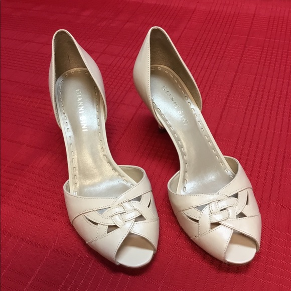 neutral open toe heels